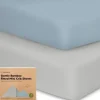Shop All|Keababies - Isla Fitted Mini Crib Sheets, Pack And Play Sheet, Steel - cutbabycare.com | baby boutique & care hub