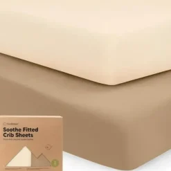 Shop All|Keababies - 2-Pack Organic Cotton Fitted Crib Sheet, Pecan - cutbabycare.com | baby boutique & care hub