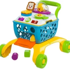 Shop All|Kids II - Bright Starts Giggling Gourmet 4-in-1 Shop 'n Cook Walker Shopping Cart Push Toy - cutbabycare.com | baby boutique & care hub