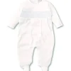 Shop All|Kissy Kissy - Baby Boy Footie with Hand Smocking, White - cutbabycare.com | baby boutique & care hub