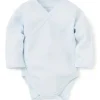 Shop All|Kissy Kissy - Baby Boy Pointelle Long Sleeve Cross Bodysuit, Light Blue - cutbabycare.com | baby boutique & care hub