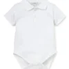 Shop All|Kissy Kissy - Baby Boy Short Sleeve Bodysuit With Collar, White - cutbabycare.com | baby boutique & care hub