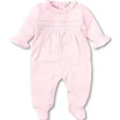 Shop All|Kissy Kissy - Baby Girl Footie With Hand Smocked, Charmed Pink - cutbabycare.com | baby boutique & care hub