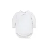 Shop All|Kissy Kissy - Baby Long Sleeve Bodysuit With Collar, White - cutbabycare.com | baby boutique & care hub