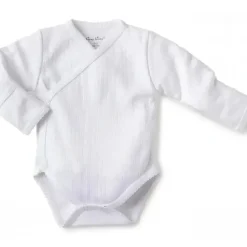 Shop All|Kissy Kissy - Baby Neutral Pointelle Long Sleeve Cross Bodysuit, White - cutbabycare.com | baby boutique & care hub