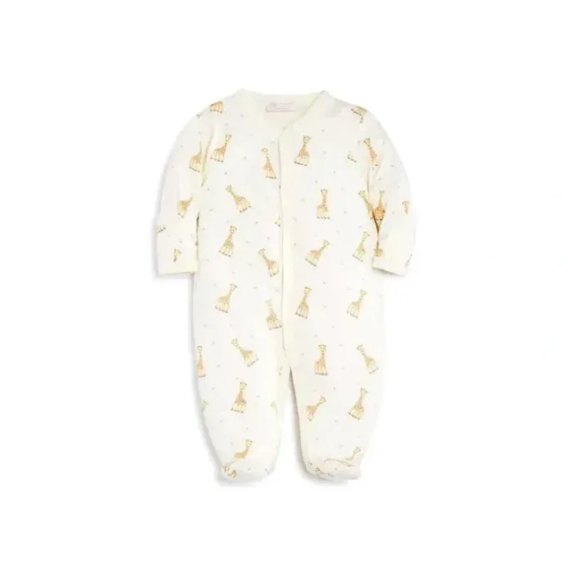 Shop All|Kissy Kissy - Sophie La Girafe Print Footie, Ecru - cutbabycare.com | baby boutique & care hub