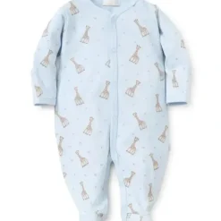 Shop All|Kissy Kissy - Sophie La Girafe Print Footie, Light Blue - cutbabycare.com | baby boutique & care hub