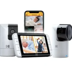 Shop All|Kodak Bundle: C525P 5″ Wifi Video Baby Monitor with Motorised Pan-Tilt Camera AND C125 Kodak C125 Smart HD Baby Camera - cutbabycare.com | baby boutique & care hub