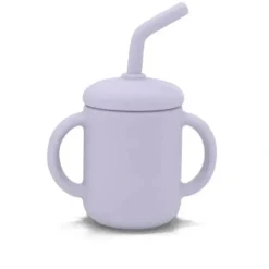 Shop All|Kushies - Sili Sippy Cup + Straw Violet lilac - cutbabycare.com | baby boutique & care hub