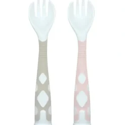 Shop All|Kushies - Silibend Fork 2 Pack Sand and Pink - cutbabycare.com | baby boutique & care hub