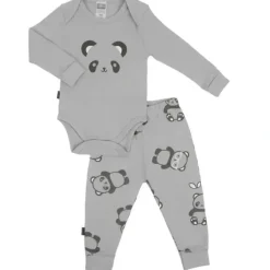 Shop All|Kushies - Wild & Free Long sleeve Bodysuit & Pant Set Grey - cutbabycare.com | baby boutique & care hub