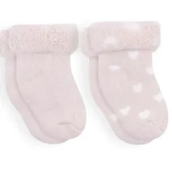 Shop All|Kushies Baby - 2Pk Girl Blush Solid & Hearts Socks Terry, 3/6M - cutbabycare.com | baby boutique & care hub
