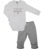 Shop All|Kushies Hello World Bodysuit & Legging Set Girl - White and Grey - cutbabycare.com | baby boutique & care hub