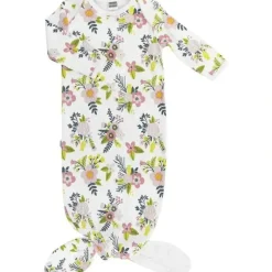 Shop All|Kushies Knotted Sleep Gown Floral Pink Print - cutbabycare.com | baby boutique & care hub