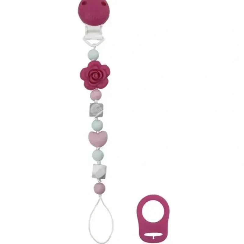 Shop All|Kushies SiliBead Pacifier Clip - Flower - cutbabycare.com | baby boutique & care hub