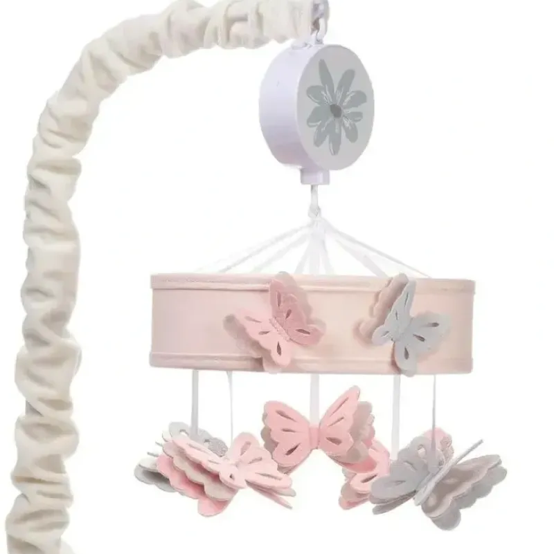 Shop All|Lambs & Ivy - Baby Blooms Pink Butterfly Musical Baby Crib Mobile Soother Toy - cutbabycare.com | baby boutique & care hub