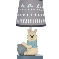 Shop All|Lambs & Ivy - Disney Baby Forever Pooh Gray Lamp with Shade & Bulb - cutbabycare.com | baby boutique & care hub
