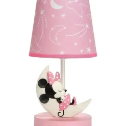 Shop All|Lambs & Ivy - Disney Baby Minnie Mouse Pink Celestial Lamp with Shade & Bulb - cutbabycare.com | baby boutique & care hub