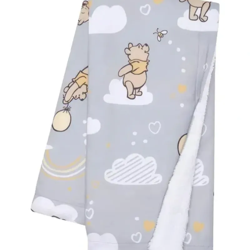 Shop All|Lambs & Ivy - Disney Hunny Bear Winnie The Pooh Gray Soft Sherpa Baby Blanket - cutbabycare.com | baby boutique & care hub