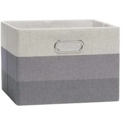 Shop All|Lambs & Ivy - Gray Ombre Foldable Storage Bin - cutbabycare.com | baby boutique & care hub