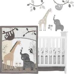Shop All|Lambs & Ivy - Jungle Animals 4Pc Baby Bedding Set - cutbabycare.com | baby boutique & care hub
