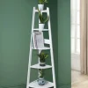 Bath Potty|Levede 5 Tier Corner Shelf Wooden Storage Home Display Rack Plant Stand White - cutbabycare.com | baby boutique & care hub