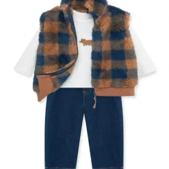 Shop All|Litlle Me - 3Pk Baby Boy Check Vest Set - cutbabycare.com | baby boutique & care hub