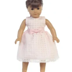 Shop All|Lito - Baby Dolls Organza Dress With Burnout Squares, Light Pink - cutbabycare.com | baby boutique & care hub