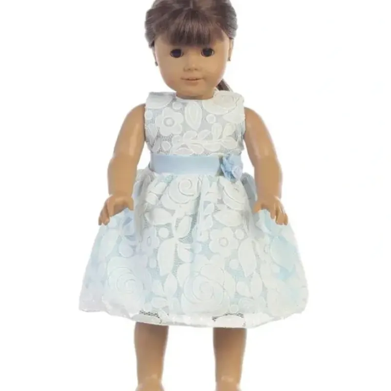 Shop All|Lito - Baby Dolls Tulle Dress With Floral Design, Blue - cutbabycare.com | baby boutique & care hub