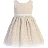 Shop All|Lito - Baby Girls Khaki Cotton Chambray Polka-Dot - cutbabycare.com | baby boutique & care hub