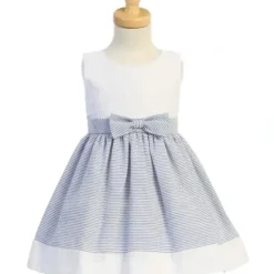 Shop All|Lito - Cotton Embroidered Eyelet Dress, Blue - cutbabycare.com | baby boutique & care hub