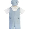 Shop All|Lito - Cotton Linen Overall Set, Blue - cutbabycare.com | baby boutique & care hub