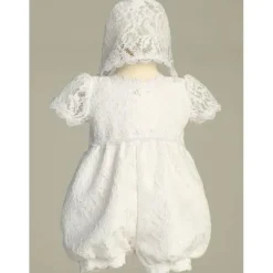 Shop All|Lito - Embroidered Tulle Romper With Bonnet, White - cutbabycare.com | baby boutique & care hub