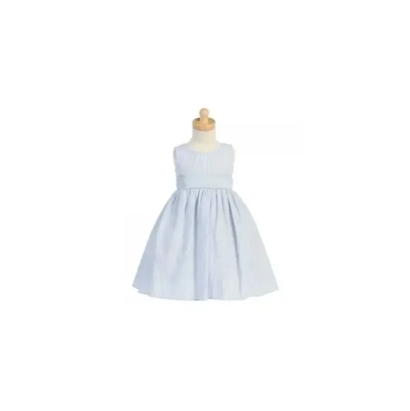 Shop All|Lito - Sleeveless Striped Seersucker Dress, Light Blue, 2T - cutbabycare.com | baby boutique & care hub