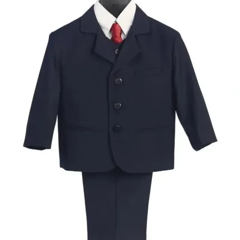Shop All|Lito Boy's 3 Button Suit, Light Gray, 5-Piece - cutbabycare.com | baby boutique & care hub