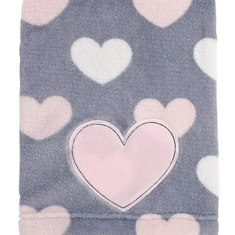 Shop All|Little Love by Nojo Appliqued Coral Fleece Blanket - Hugs & Kisses - cutbabycare.com | baby boutique & care hub