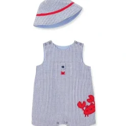 Shop All|Little Me - Baby Boy Crab Sunsuit & Hat, Blue - cutbabycare.com | baby boutique & care hub