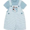 Shop All|Little Me - Baby Boy Puppy Soft Cotton Knit Overall Set - cutbabycare.com | baby boutique & care hub