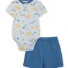 Shop All|Little Me - Baby Boy Safari Soft Cotton Knit Short Set - cutbabycare.com | baby boutique & care hub