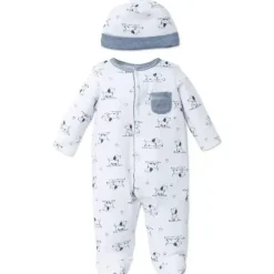 Shop All|Little Me - Baby Boys Puppy Toile Footie And Cap, Preemie - cutbabycare.com | baby boutique & care hub