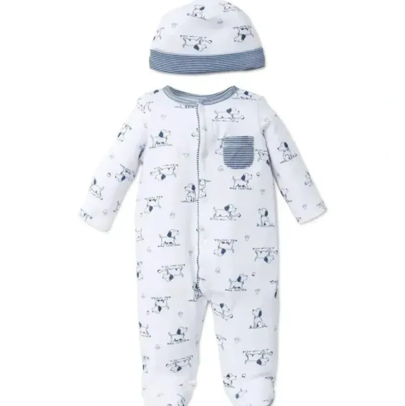 Shop All|Little Me - Baby Boys Puppy Toile Footie And Cap, Preemie - cutbabycare.com | baby boutique & care hub