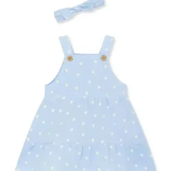 Shop All|Little Me - Baby Girl Daisy Gauze Dress & Headband - cutbabycare.com | baby boutique & care hub
