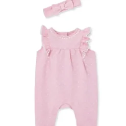 Shop All|Little Me - Baby Girl Dots Jumpsuit & Headband, Pink - cutbabycare.com | baby boutique & care hub