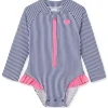 Shop All|Little Me - Baby Girl Heart Rashguard Blue - cutbabycare.com | baby boutique & care hub