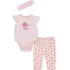Shop All|Little Me - Baby Girl Strawberries Bodysuit & Legging Set, Pink - cutbabycare.com | baby boutique & care hub