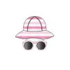 Shop All|Little Me - 2Pc Girl Hat & Sunglass Set In Pink/White, 0/12M - cutbabycare.com | baby boutique & care hub