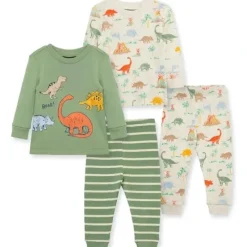 Shop All|Little Me - 4Pk Baby Boy Dino Pijama Green - cutbabycare.com | baby boutique & care hub