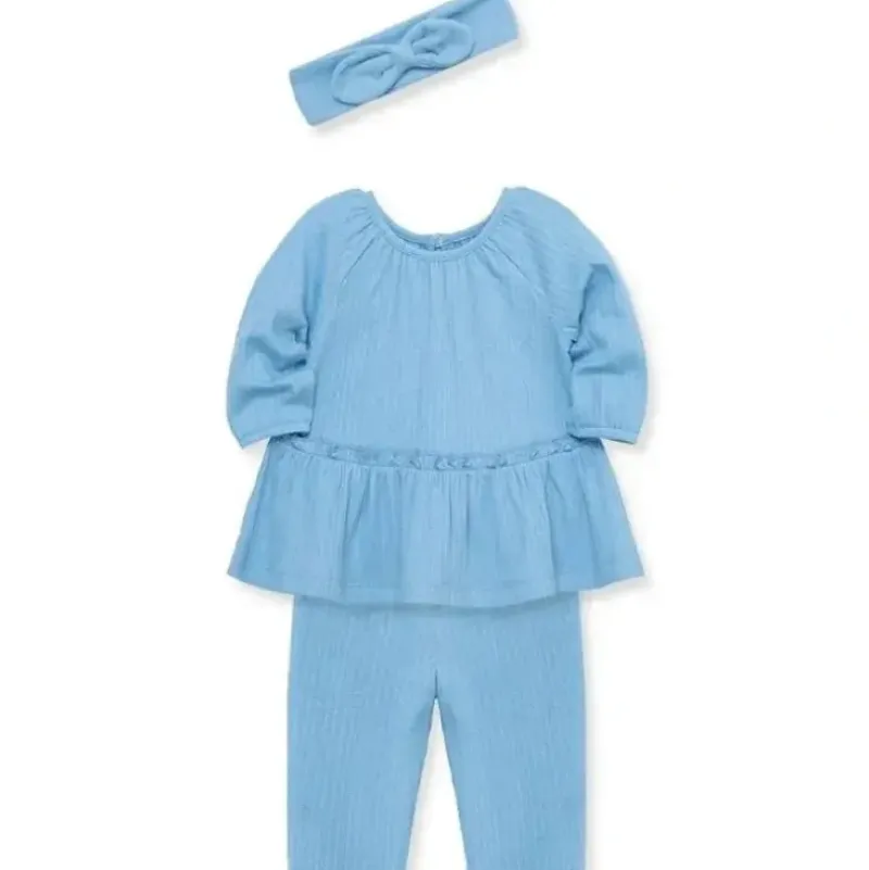 Shop All|Little Me - 2Pk Baby Girl Blue Rib Knit Tunic Set - cutbabycare.com | baby boutique & care hub
