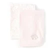 Shop All|Little Me - 2Pk Baby Girls Funny Bunnies Receiving Blankets - cutbabycare.com | baby boutique & care hub