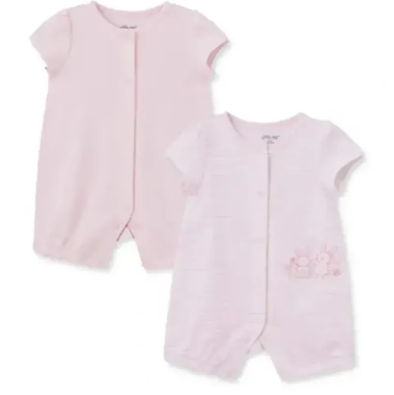 Shop All|Little Me - 2Pk Baby Girls Bunnies Rompers - cutbabycare.com | baby boutique & care hub